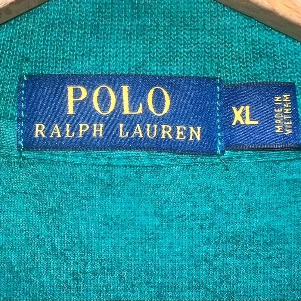 Polo Ralph Lauren French Ribbed Half Zip Sweater Preppy Casual Classic Size XL